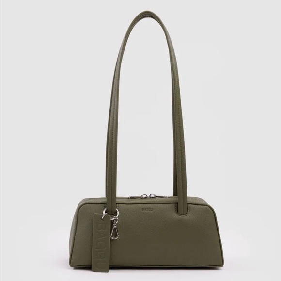 BAGGU Handbags - BAGGU Small Recycled Leather Bowler Bag Loden OLIVE GREEN NEW WITH TAGS NWT